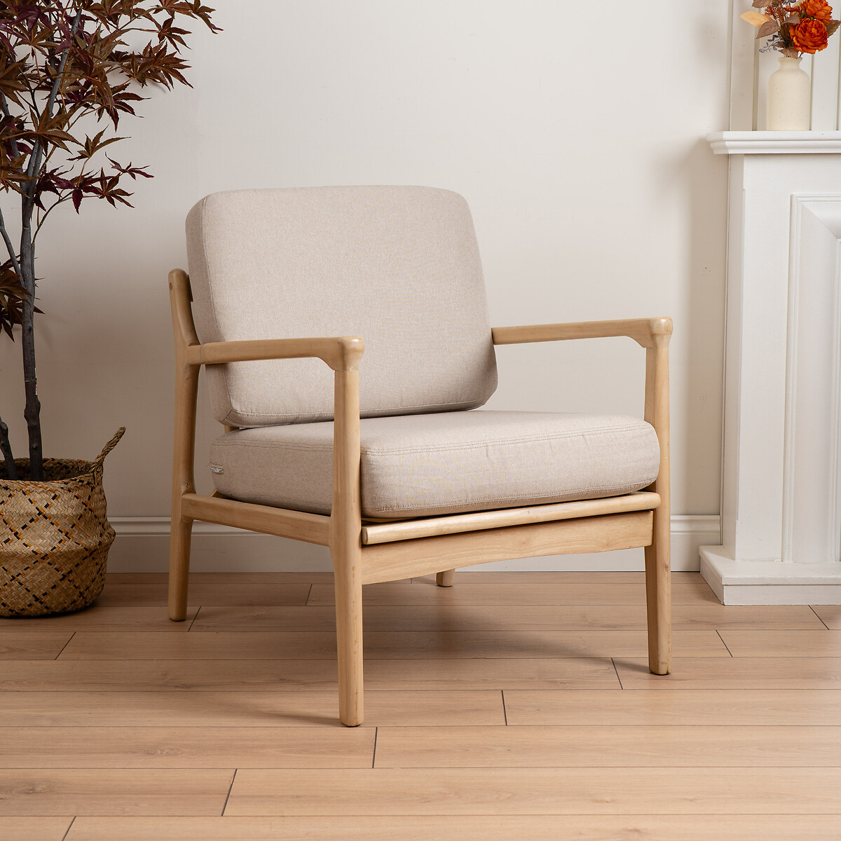 Oakridge Linen Effect Accent Chair linen, SO'HOME