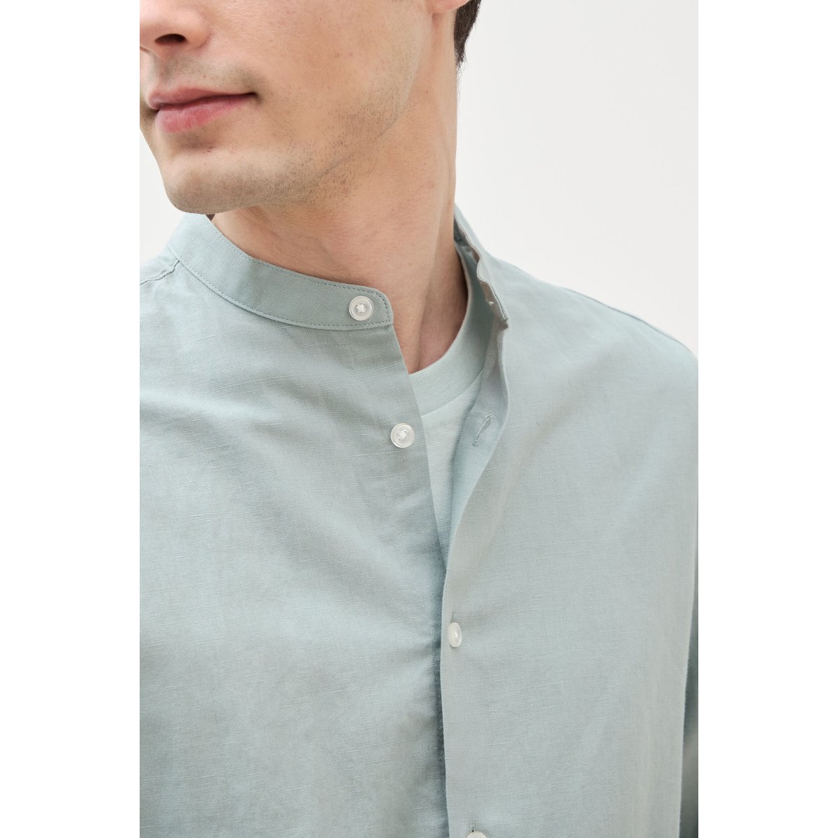 Chemise manches longues vert clair, BONOBO
