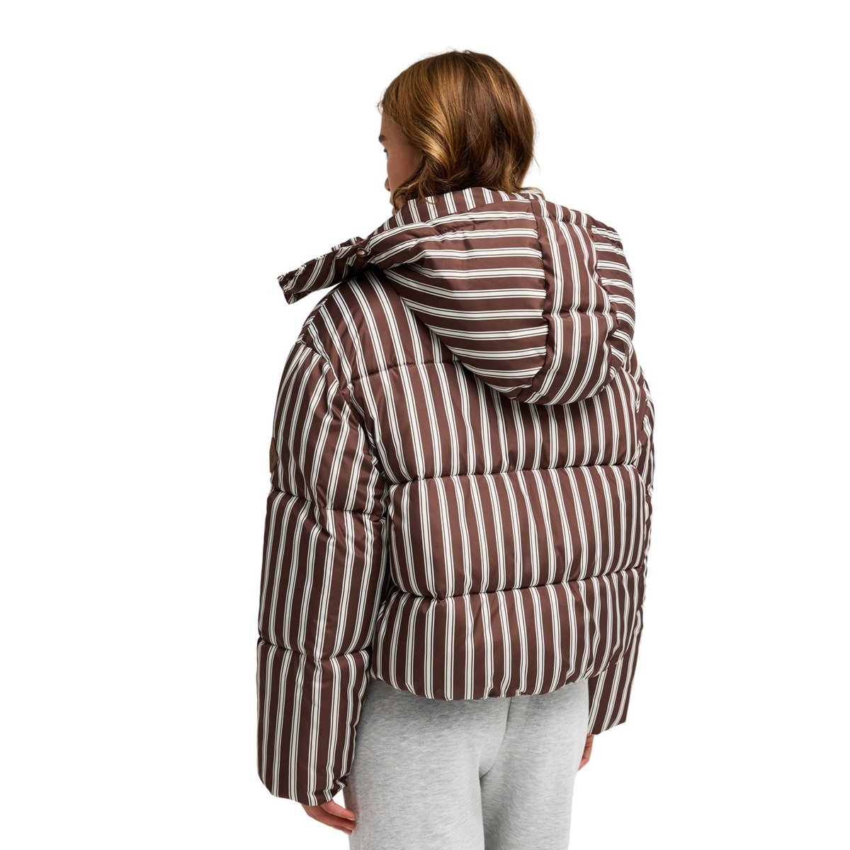Doudoune à capuche DIAMOND FOREST. marron chestnut chocolate stripe, ROXY