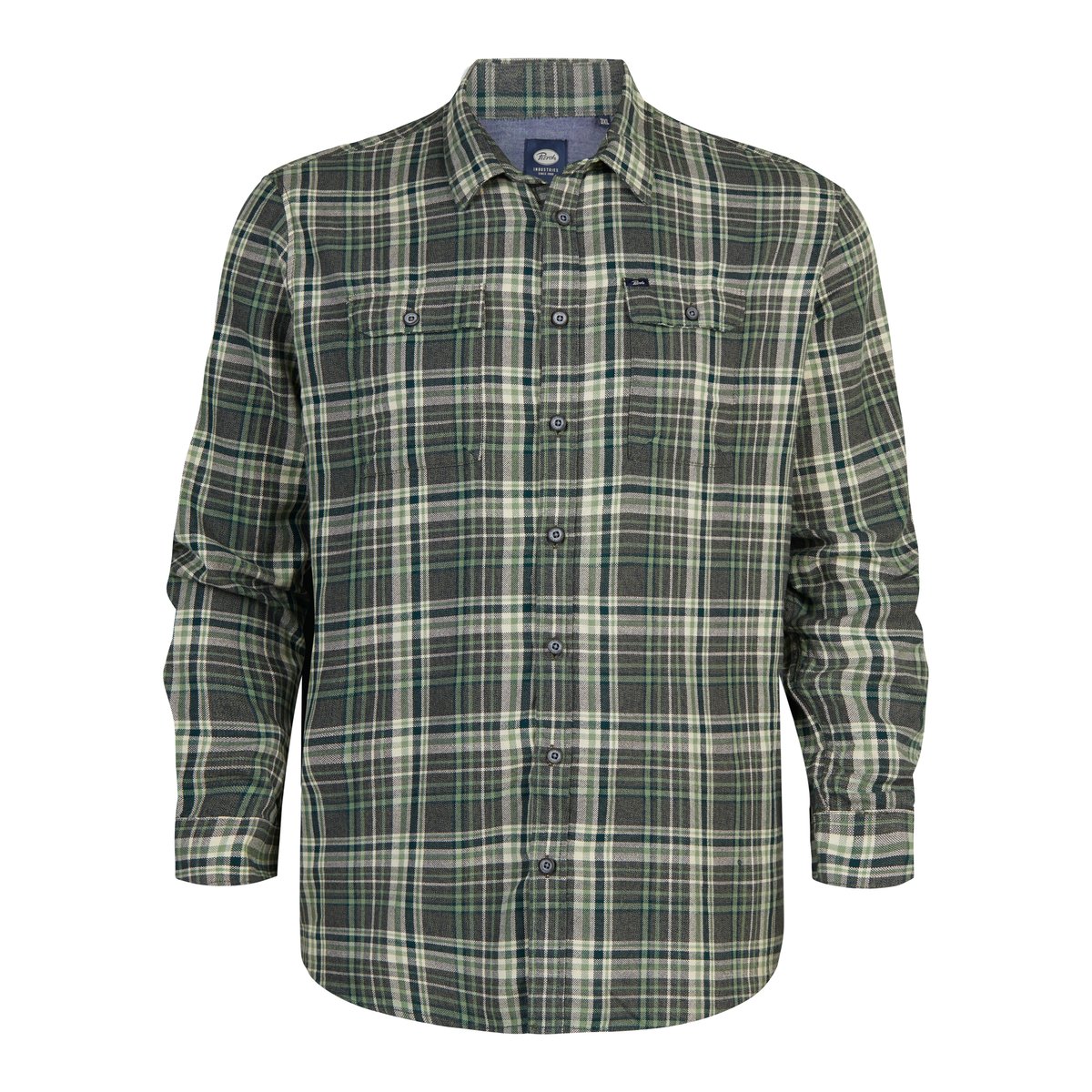 Chemise à carreaux plus size bristol vert wasabi, PETROL INDUSTRIES