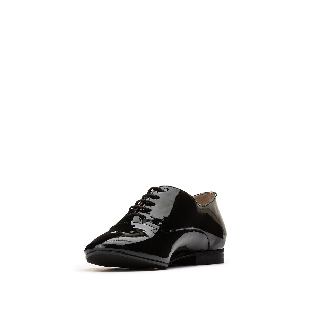 Derbies de piel Audalie negro de charol, JONAK