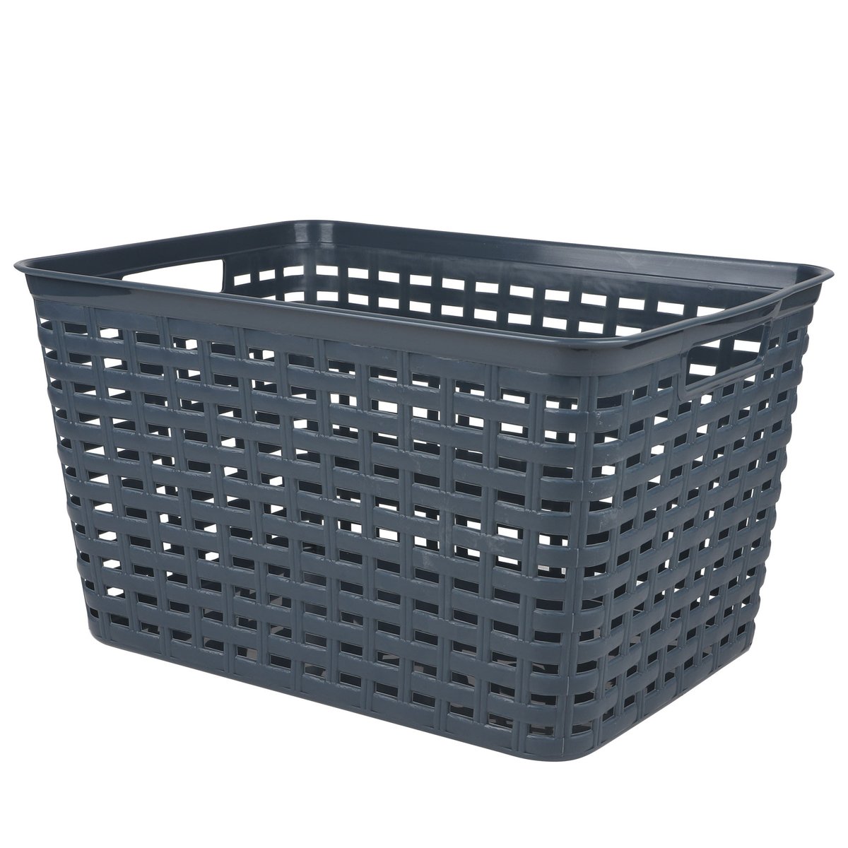 Panier de rangement en plastique bleu 39x29x22cm bleu, URBAN LIVING