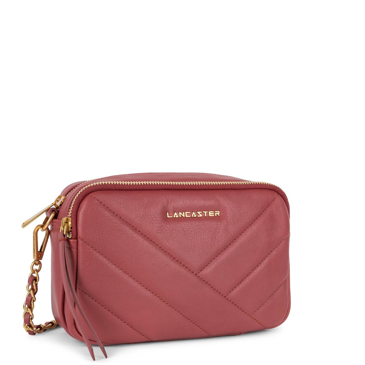 Sac trotteur zippé SOFT MATELASSÉ galet foncé, LANCASTER