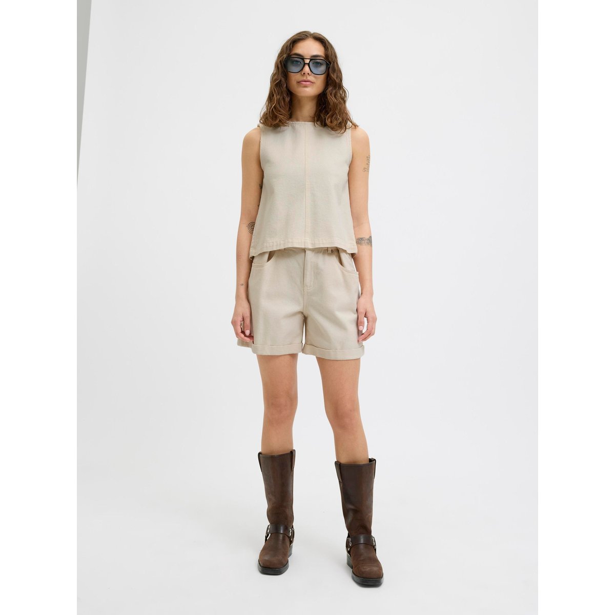 Short En Denim blanche - off-white denim, JJXX