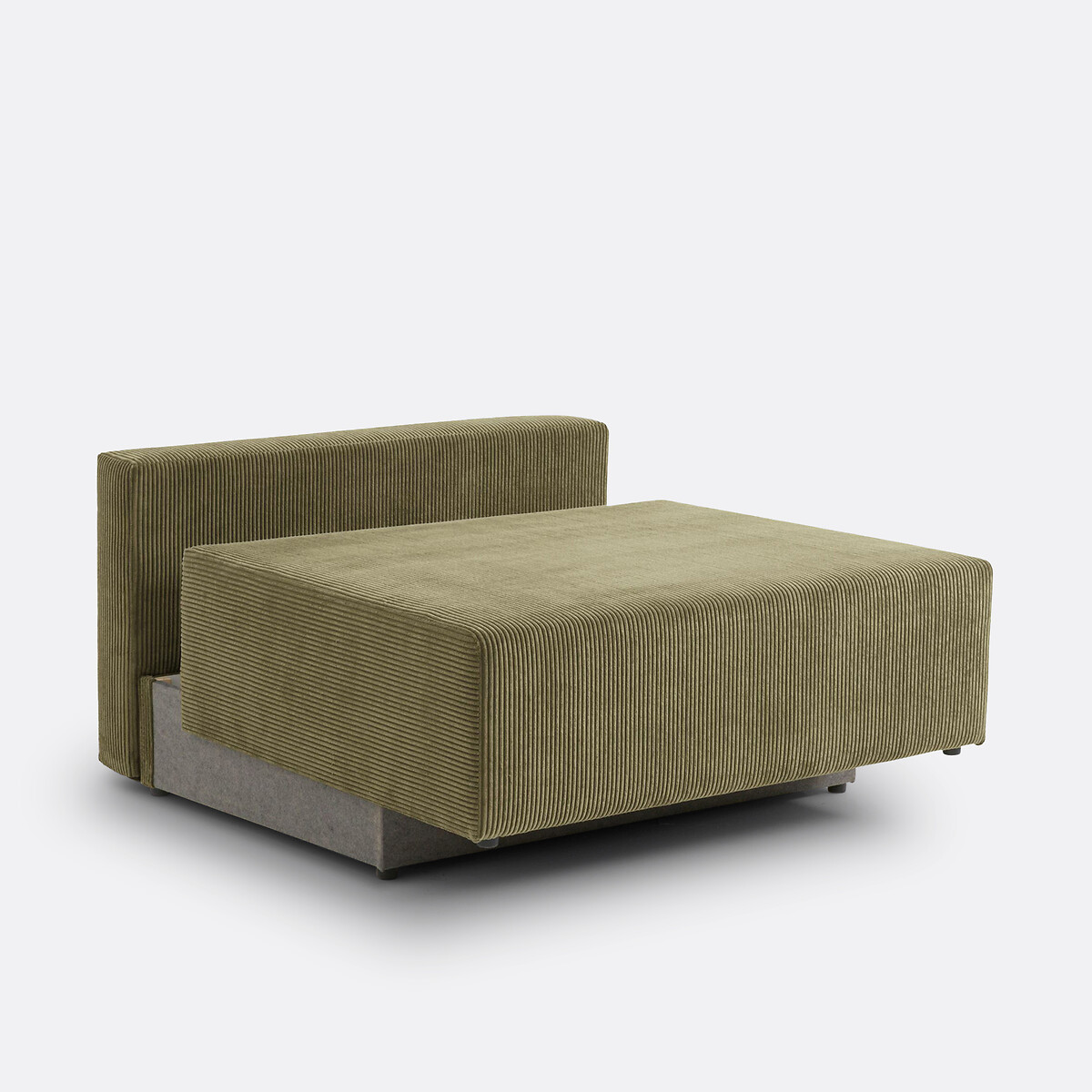 2-zits corduroy slaapbank met koffer, MAONA kakigroen , LA REDOUTE INTERIEURS