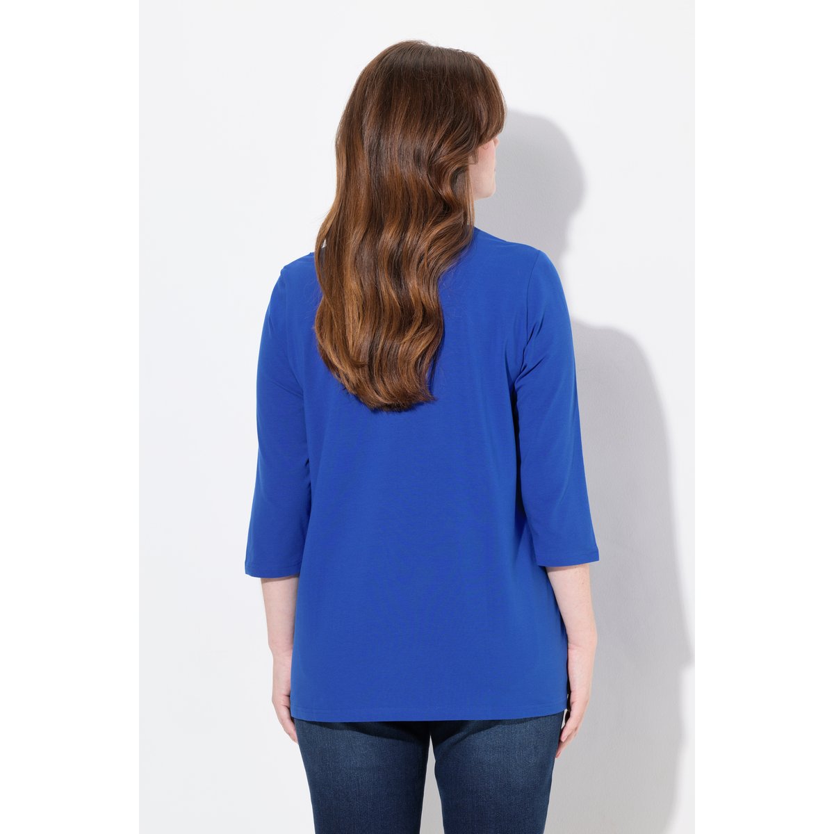 T-shirt à fleurs bleu roi, ULLA POPKEN