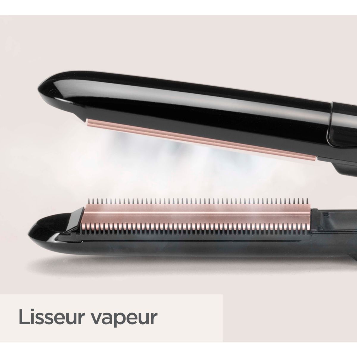 Lisseur vapeur Steam Tourmalin ST493E couleur unique, BABYLISS