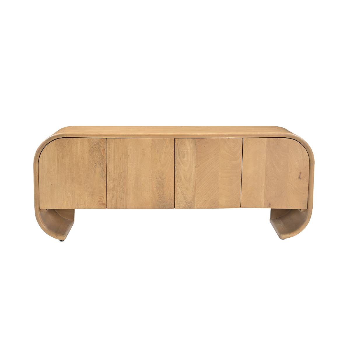 Meuble TV en bois de manguier CHAD bois clair, MADE IN MEUBLES