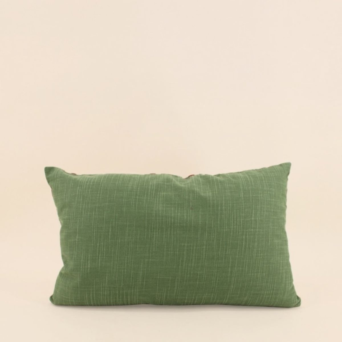 Coussin en coton imprimé soleil 30x50cm vert, ORNAMI