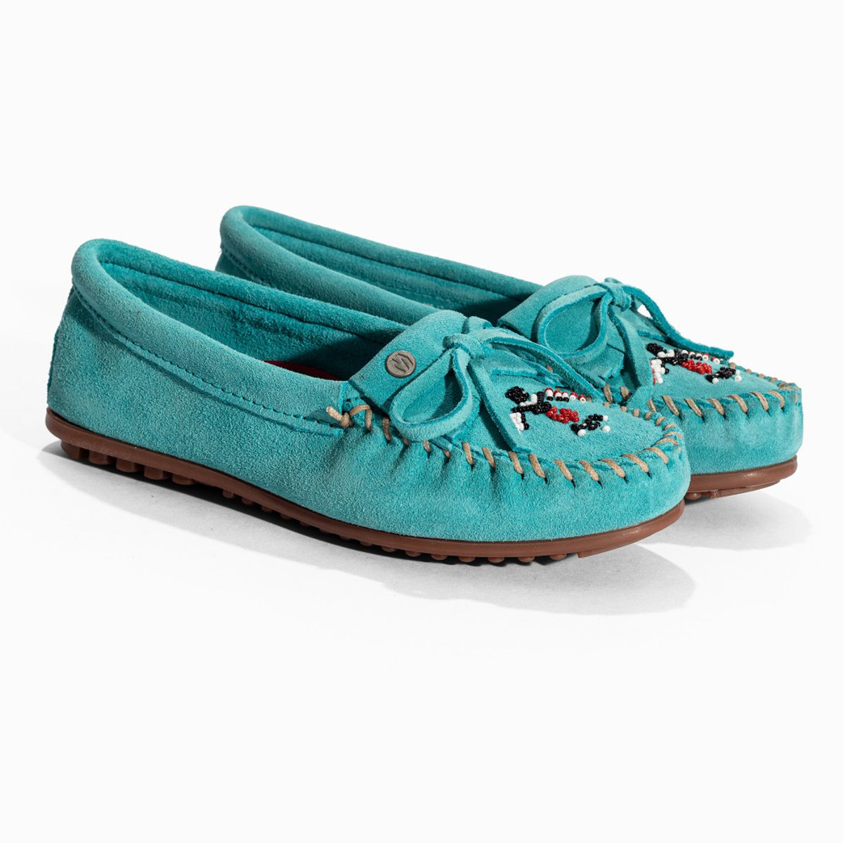 Mocassins en cuir Thunderbird Animikii turquoise, MINNETONKA