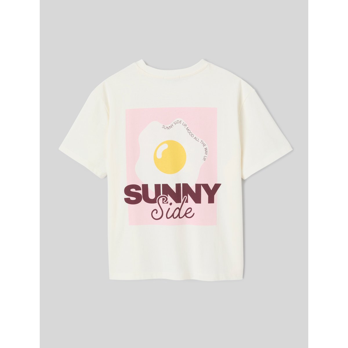 T-shirt imprimé devant / dos blanc écru, BZB