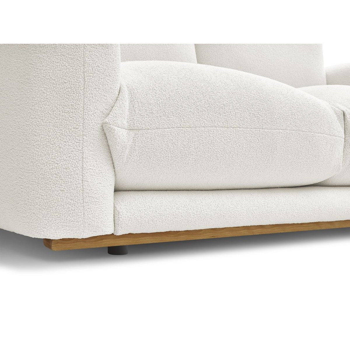 Fauteuil tissu bouclette, ERNEST blanc, BOBOCHIC