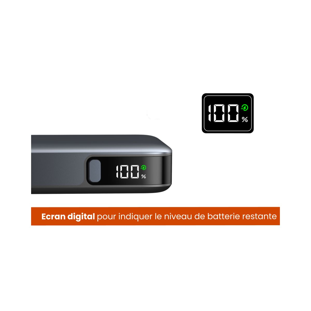 Batterie externe 20 000 mAh 65W Power Delivery couleur unique, ADEQWAT