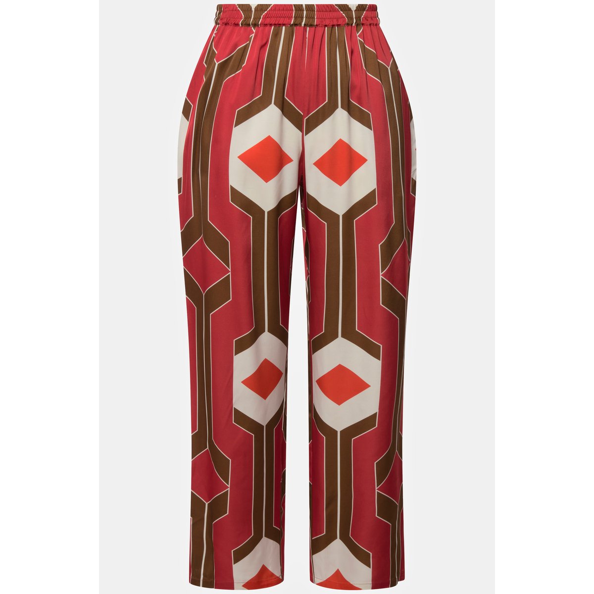 Pantalon large à ceinture élastique dans orange foncé, ULLA POPKEN