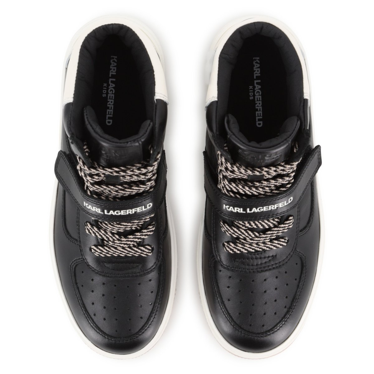 Baskets hautes à lacets black, KARL LAGERFELD KIDS