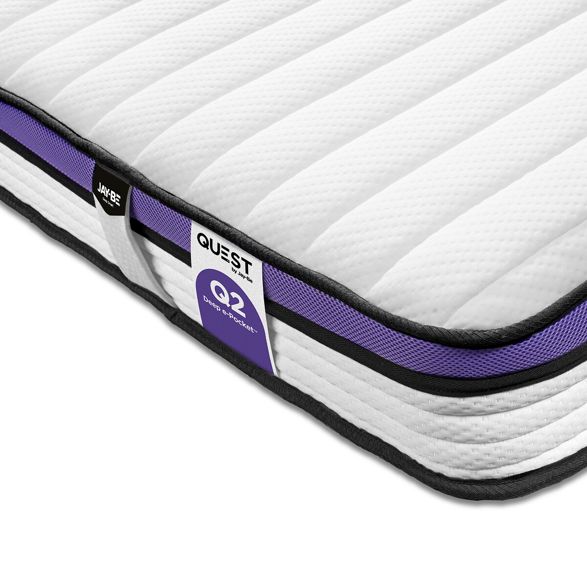 Jay-Be® QUEST™ Q2 e-Pocket™ Eco-Friendly Children's Mattress purple + white, JAY-BE