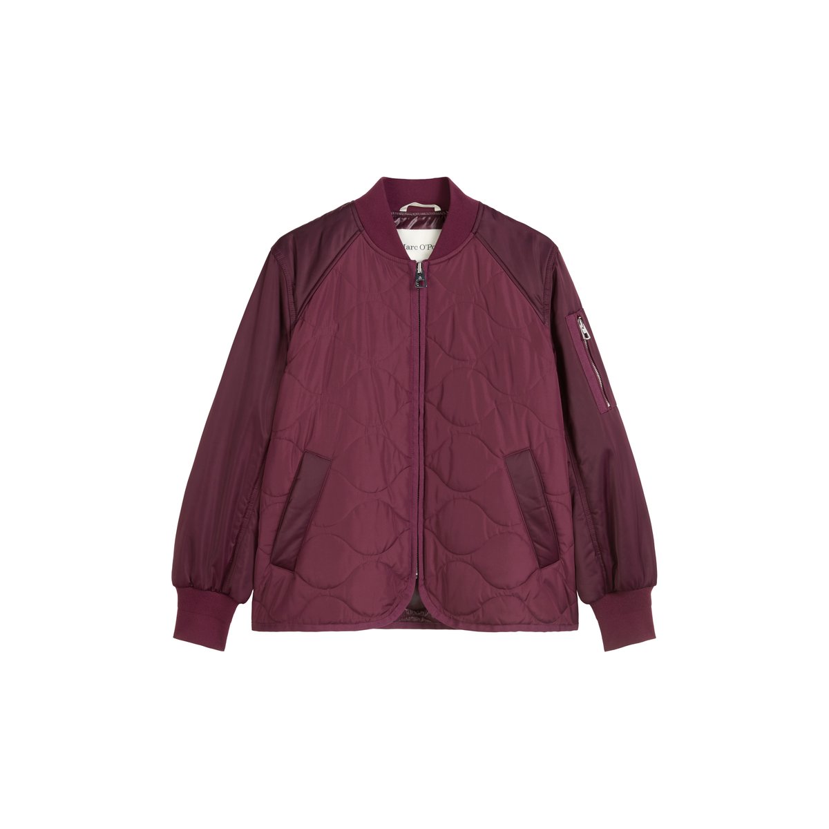 Veste matelassée régulière style cape rouge foncé, MARC O'POLO