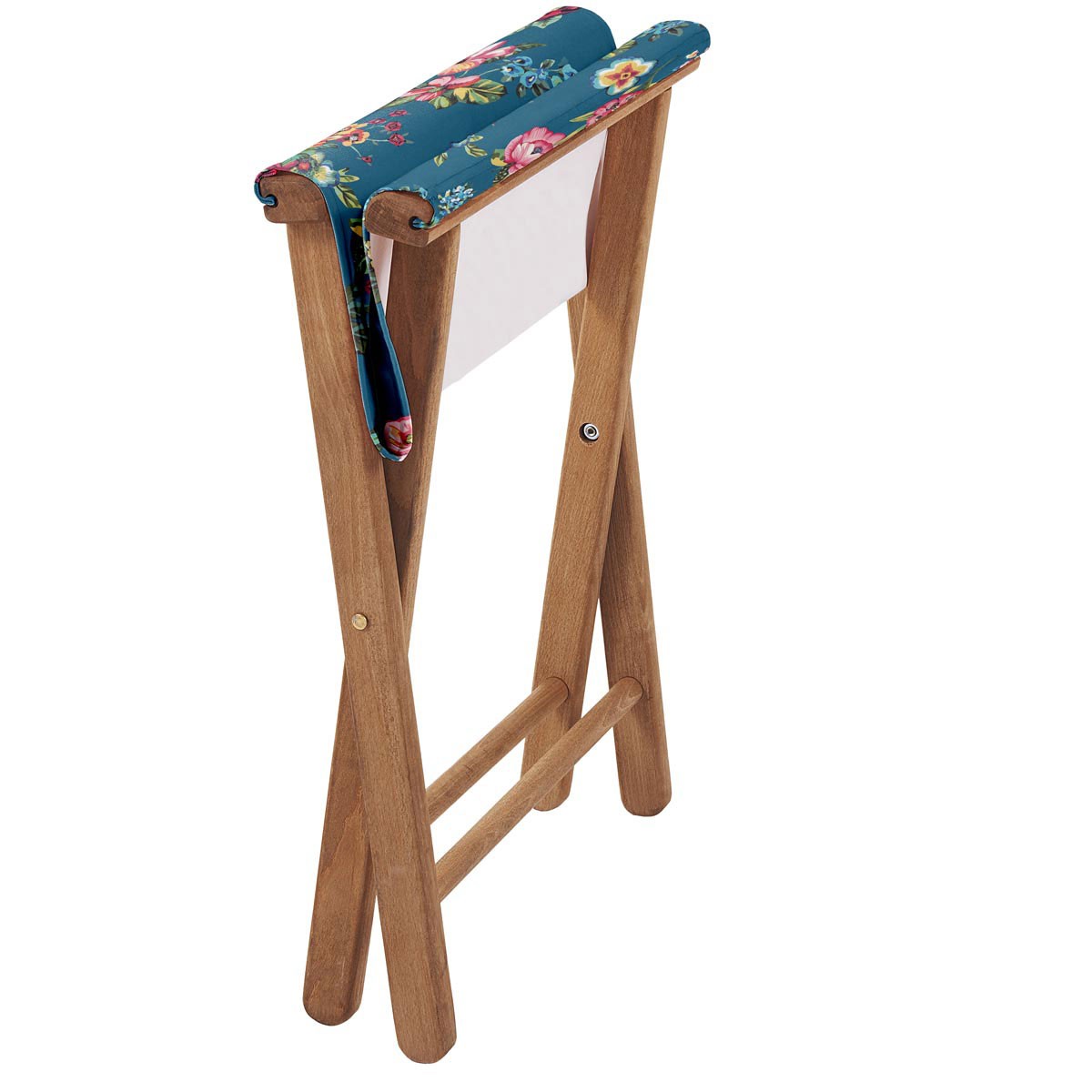 Pliant pêcheur en eucalyptus et toile outdoor, SHANTI bleu bleu indigo, VENT DE BOHÈME
