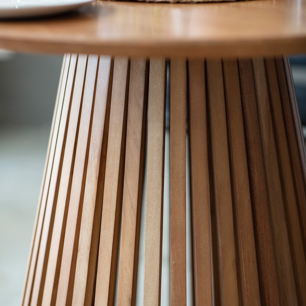 Chapra Acacia Wood Slatted Round Dining Table (Seats 4) acacia, SO'HOME