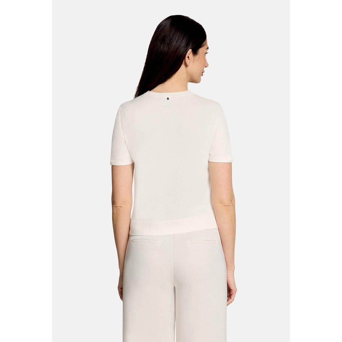 Pull-over en fine maille à encolure ronde bright gardenia, VERA MONT