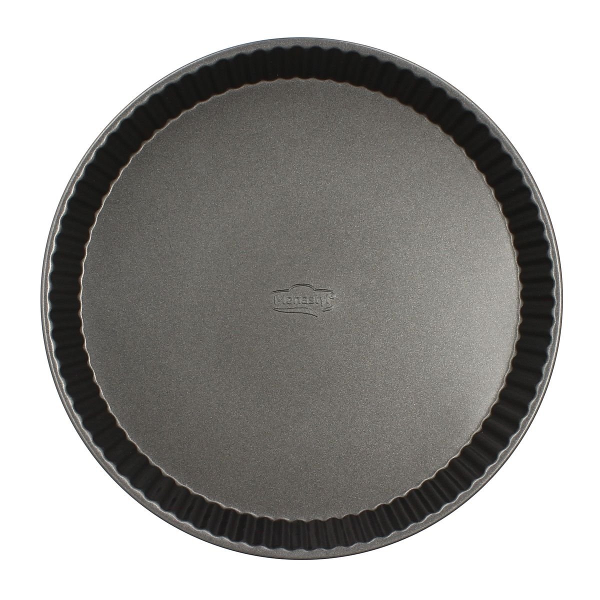 Moule à tarte en acier carbone 32cm, AMANDINE noir, MENASTYL