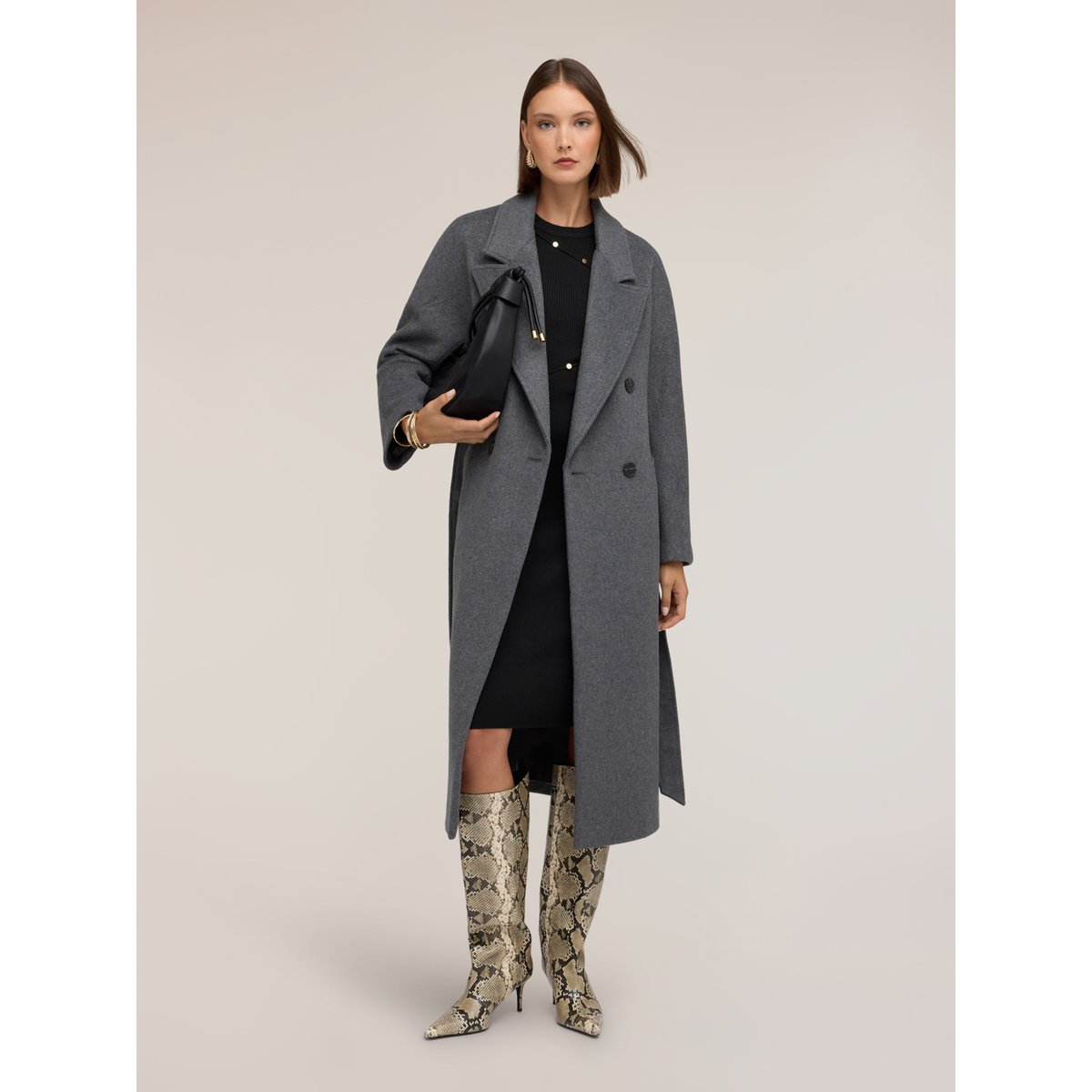 Manteau ceinturé gris, MOTIVI