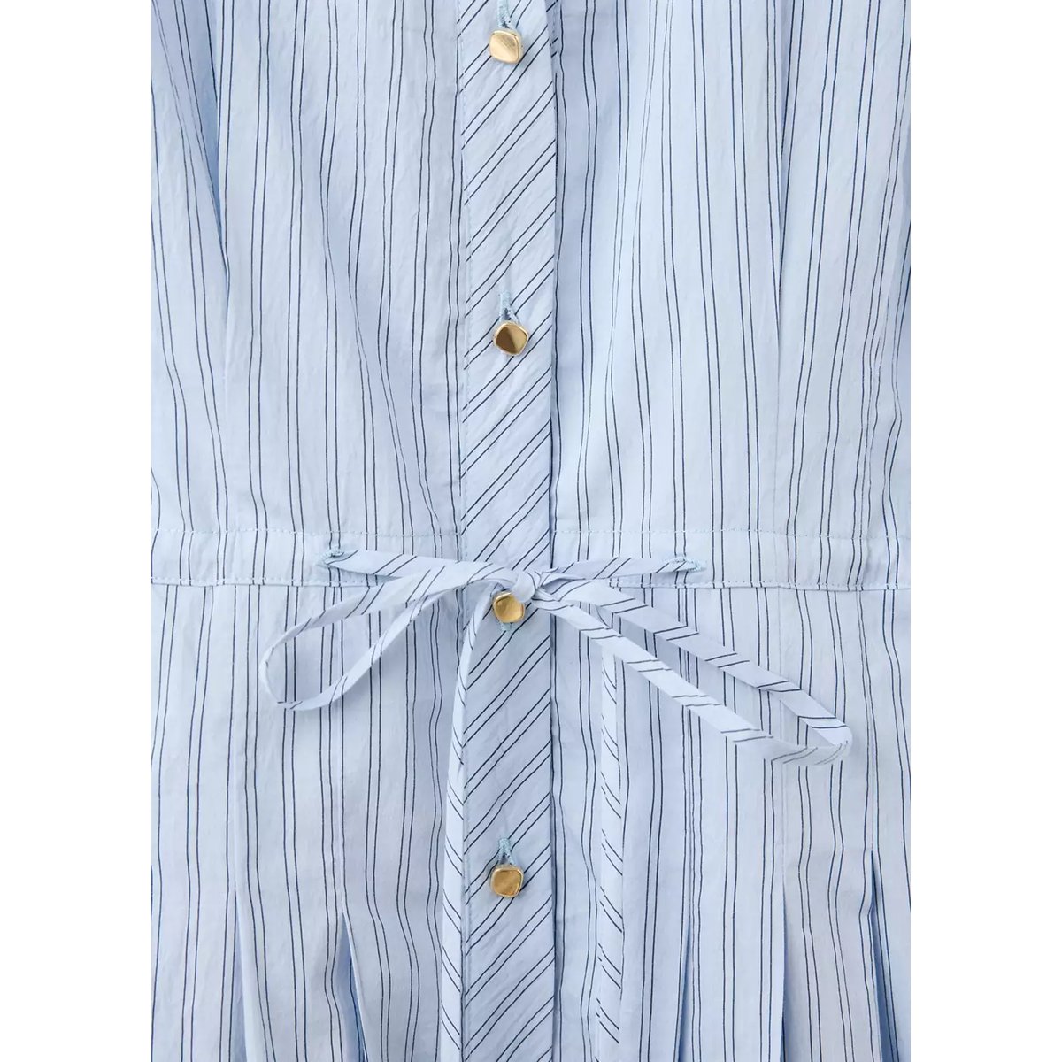 Robe chemisier à rayures bleu, MANGO