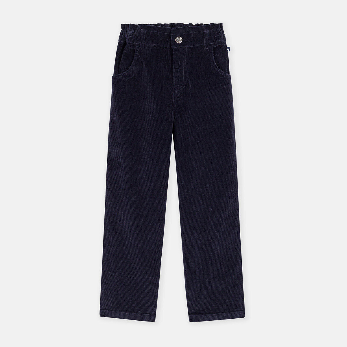 Pantaloni flare in velluto blu marino, PETIT BATEAU