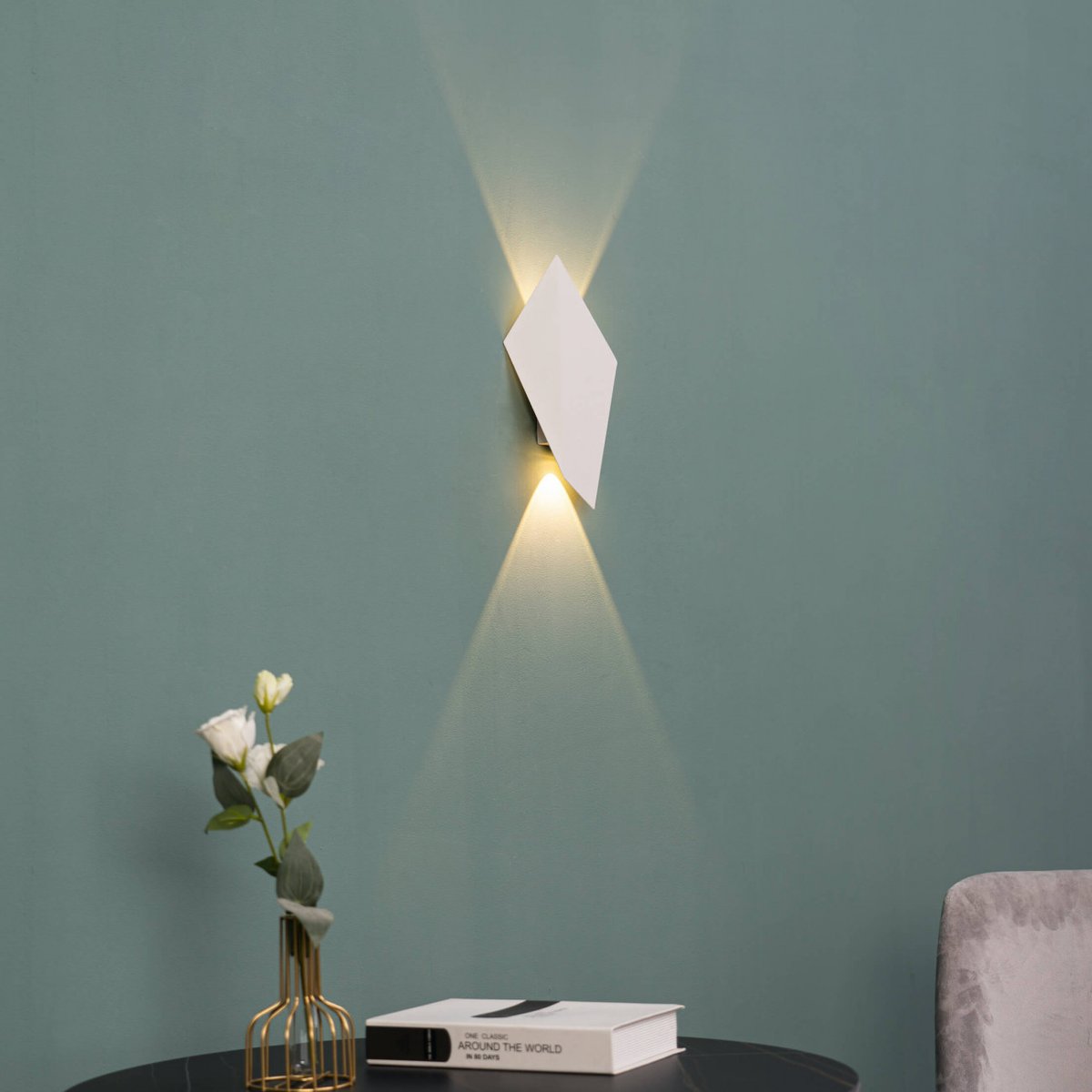 Applique LED style origami - GIADA blanc, KOSILUM