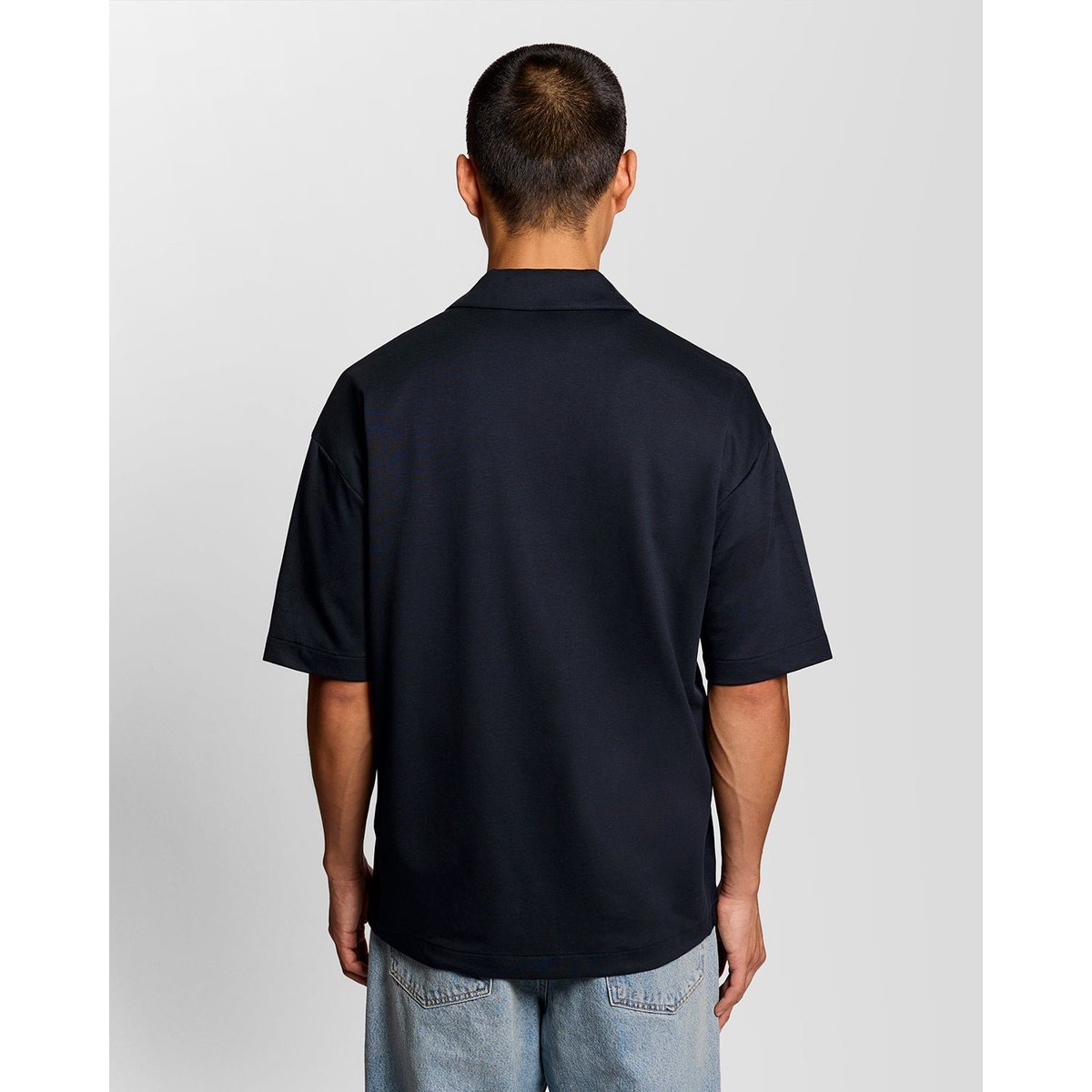 Chemise manches courtes col revers bleu foncé marine, LYLE & SCOTT