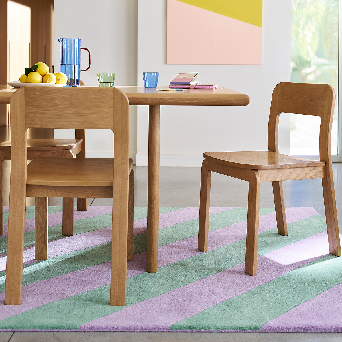 Tapis laine Izalio lilas/vert, LA REDOUTE INTERIEURS