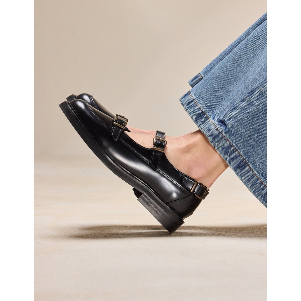 Derbies TOVEN cuir box noir, ODAJE