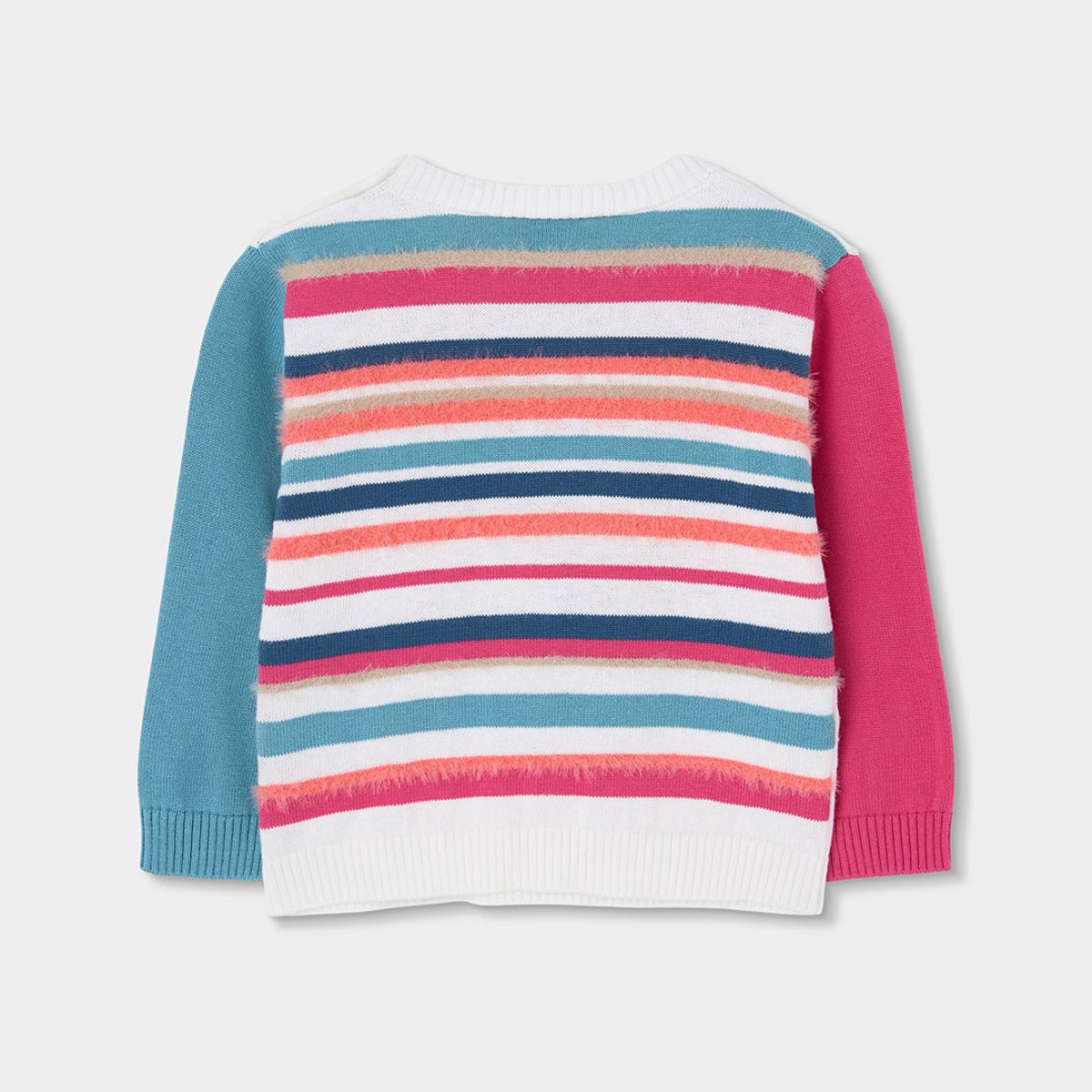 Pull fille imprimé fleurs blanc, BOBOLI
