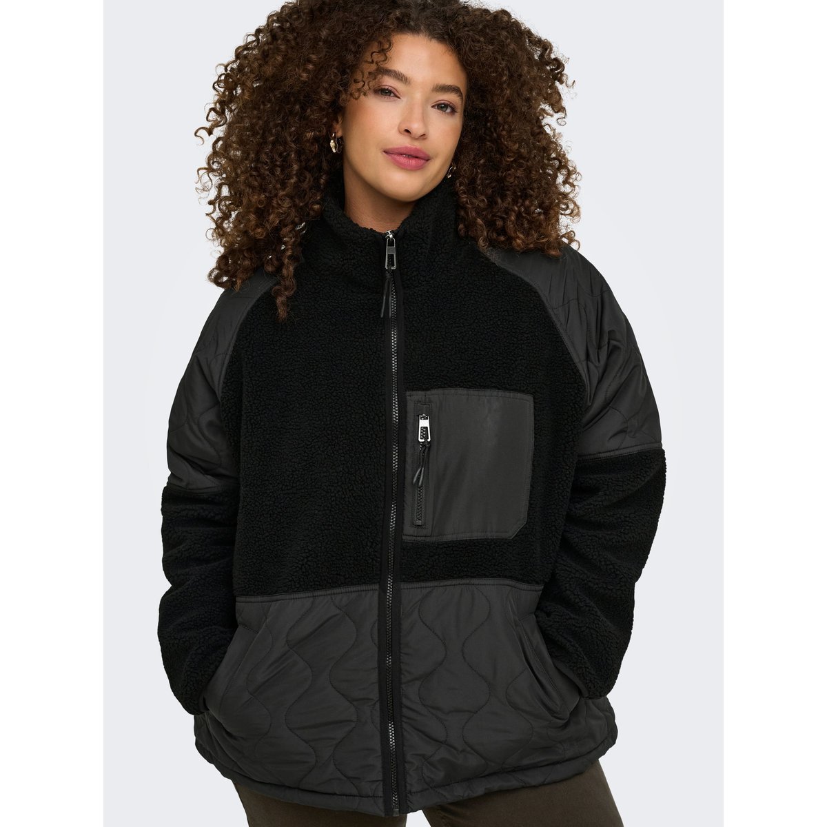 Veste En Polaire black 1, ONLY CARMAKOMA