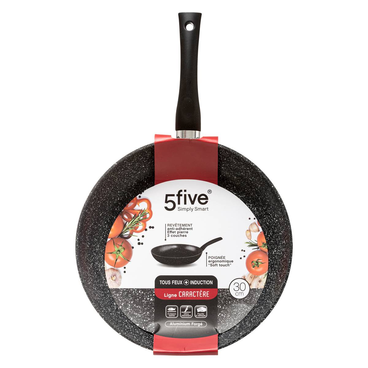 Poêle en aluminium forgé CARACTÈRE noir, 5FIVE SIMPLY SMART