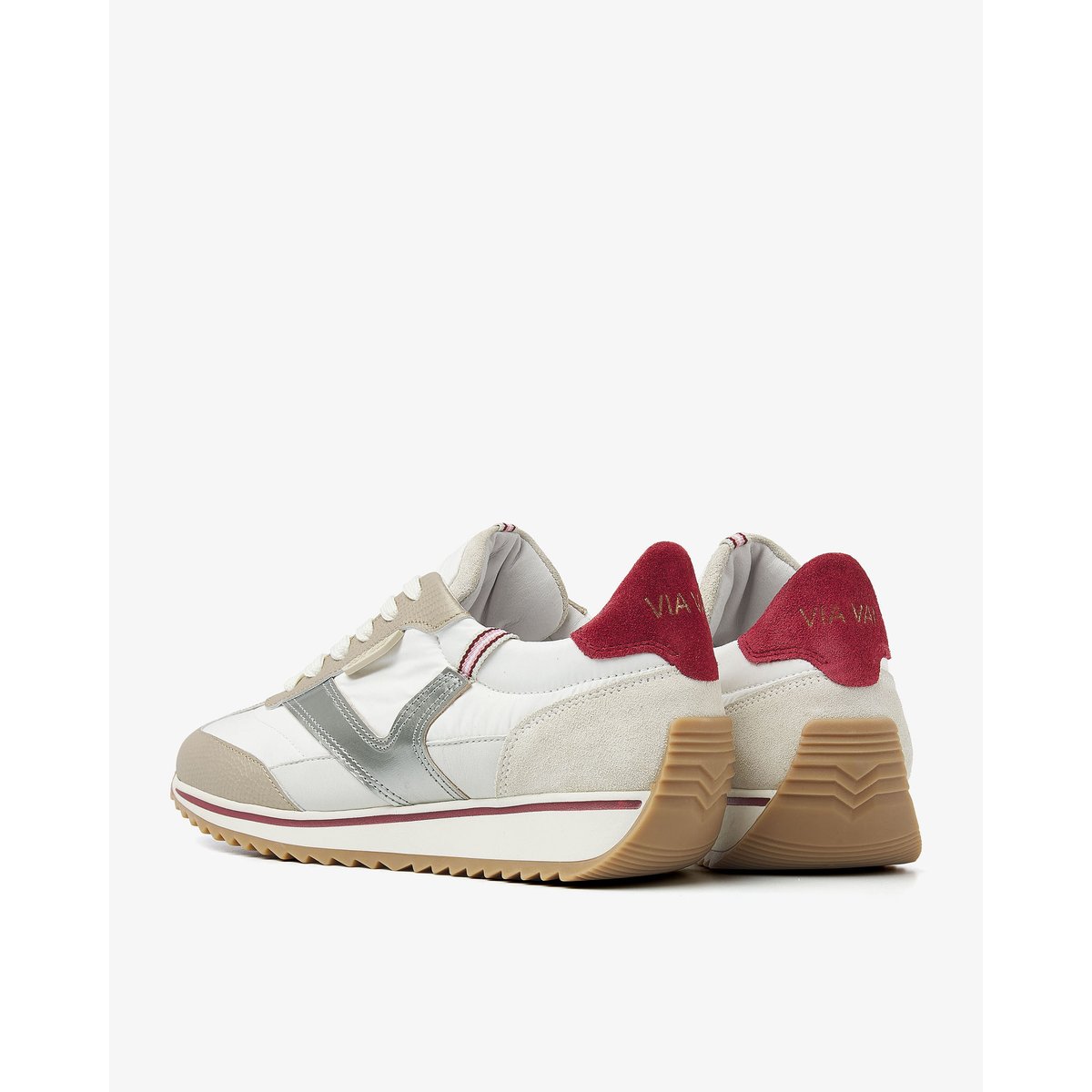 Baskets en cuir MIKKI RUBY beige, VIA VAI