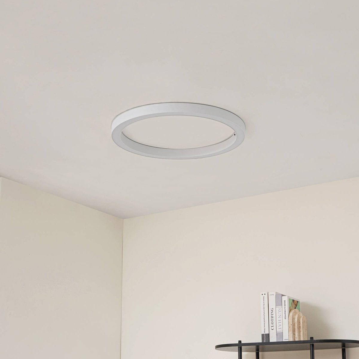 Plafonnier en métal moderneLED, Neor blanc, LUCANDE