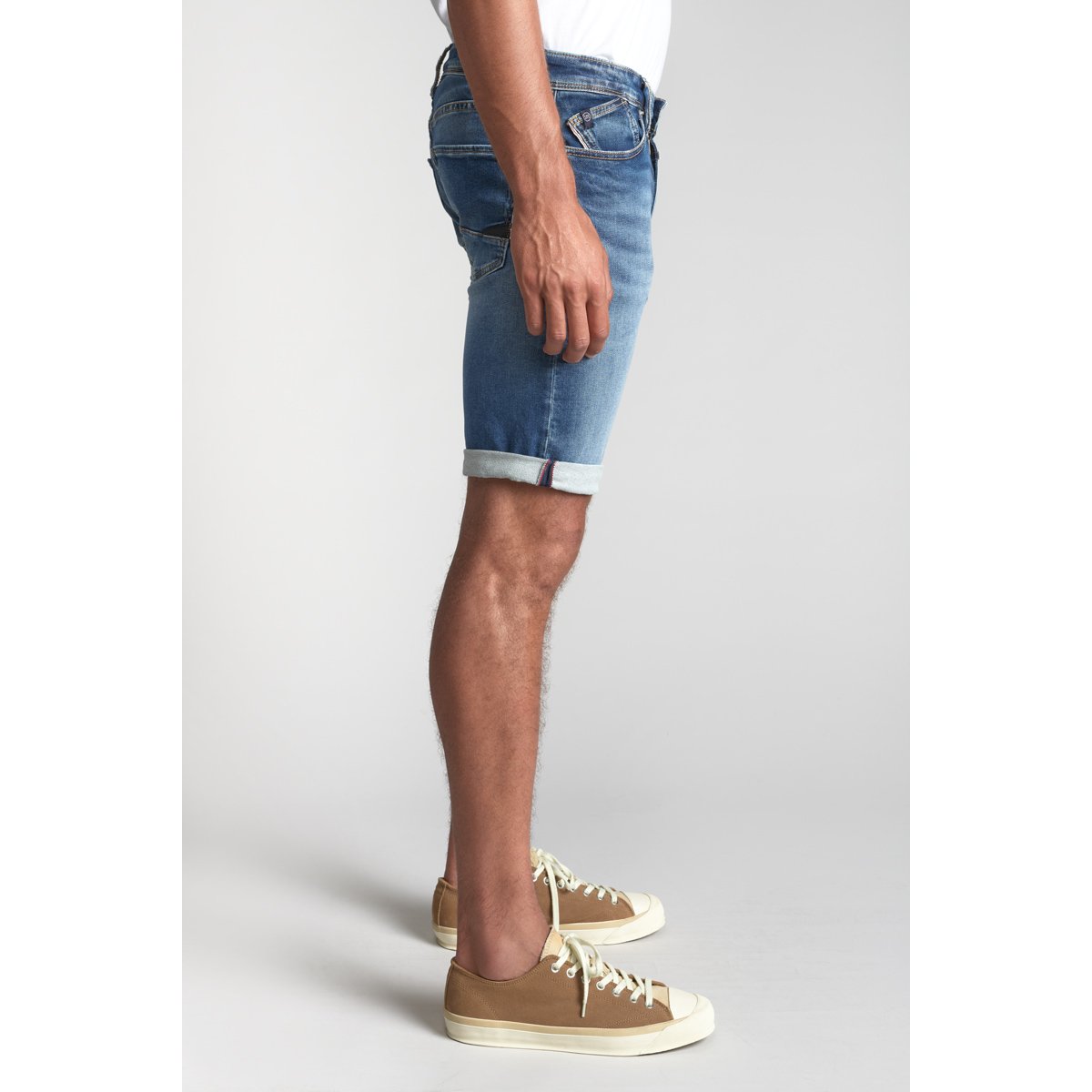 Bermuda jogg en toile bleu, LE TEMPS DES CERISES