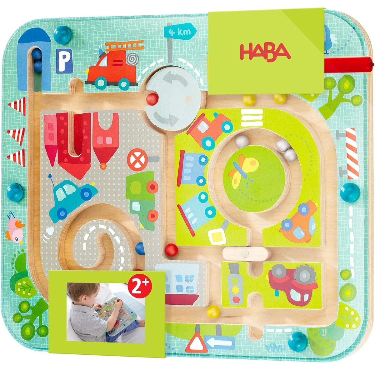 Jeu magnétique Ville Labyrinthe bleu, HABA