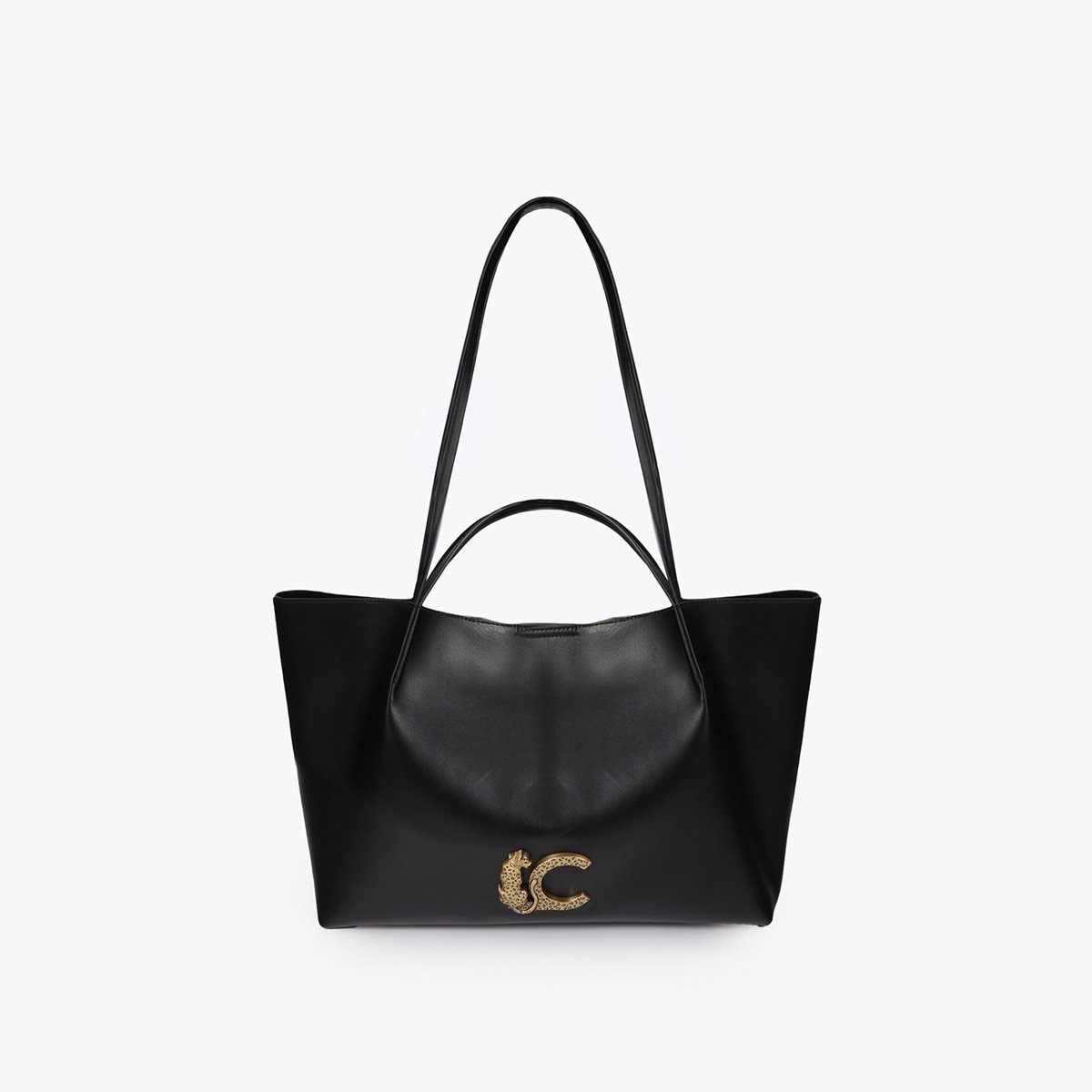 Cabas à logo métallique noir, LOLA CASADEMUNT