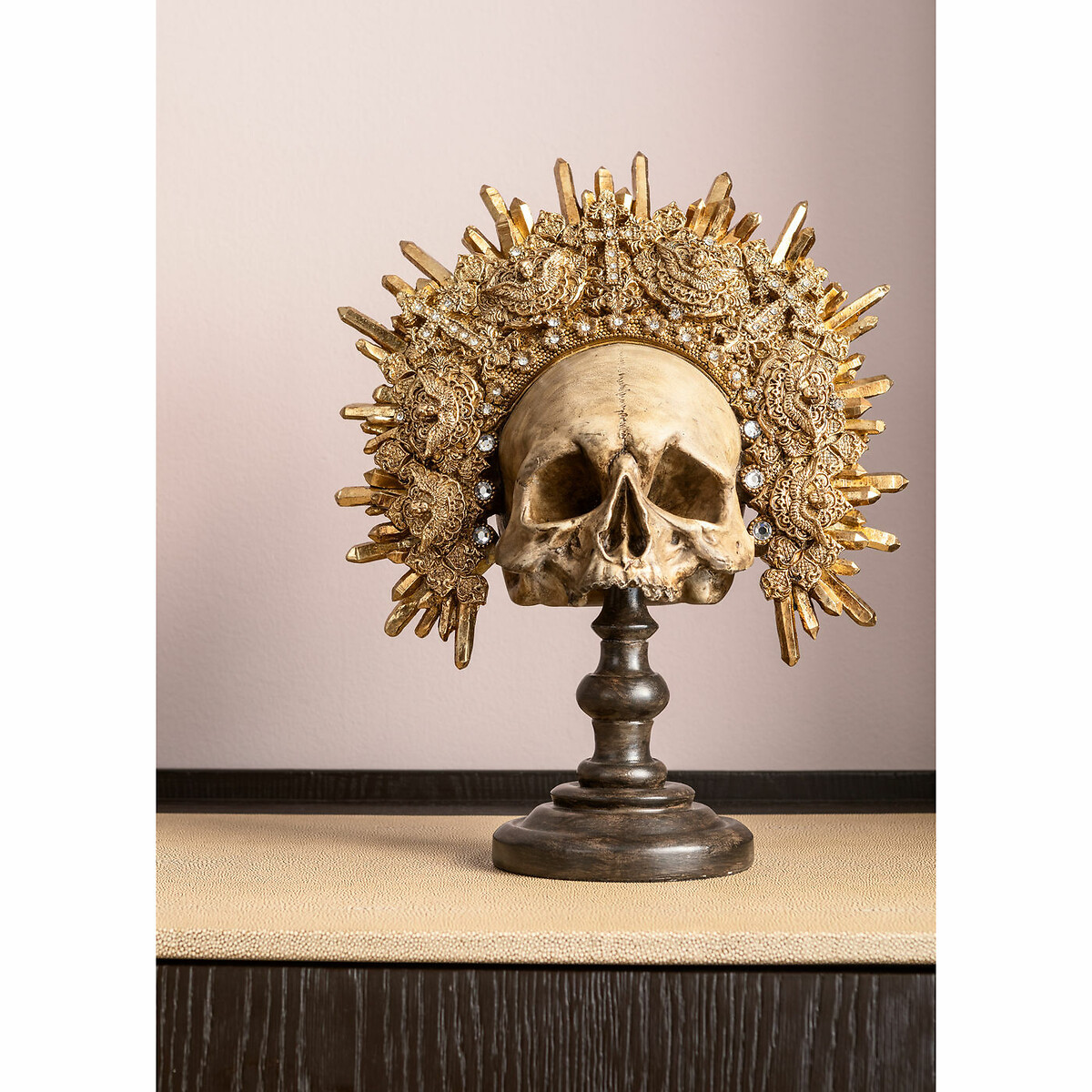 Objet décoratif King Skull 42cm doré, KARE DESIGN