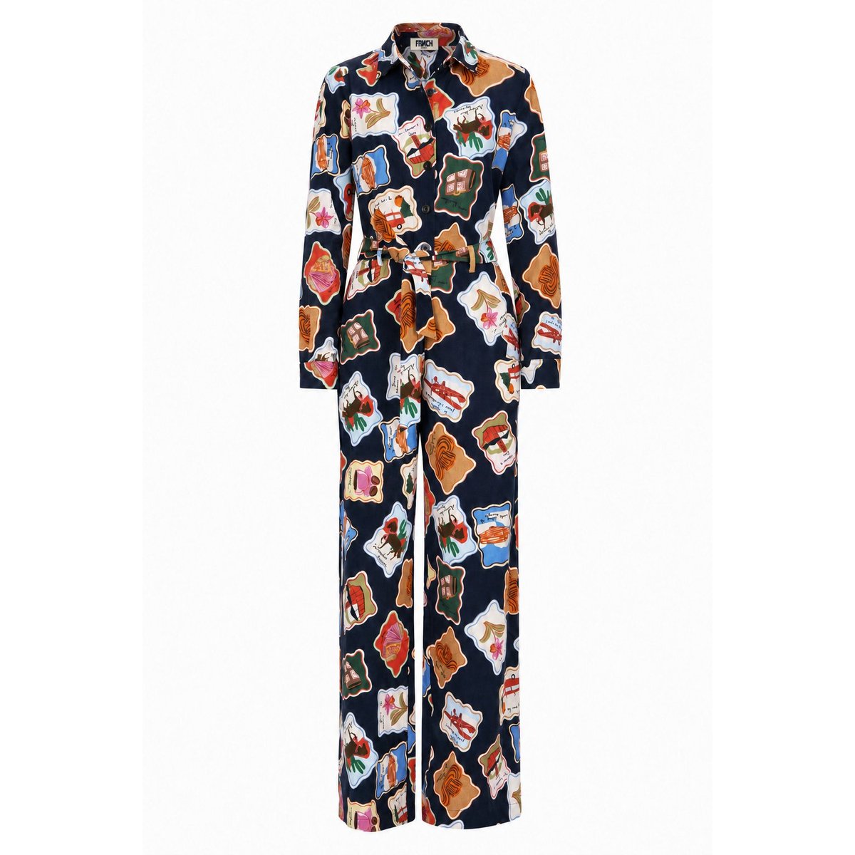 Combi-pantalon Cheviot en coton CHEVIOT timbres, FRNCH