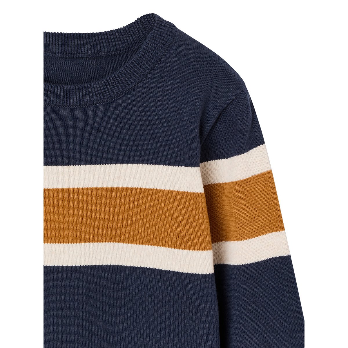Pull col rond marine, VERTBAUDET