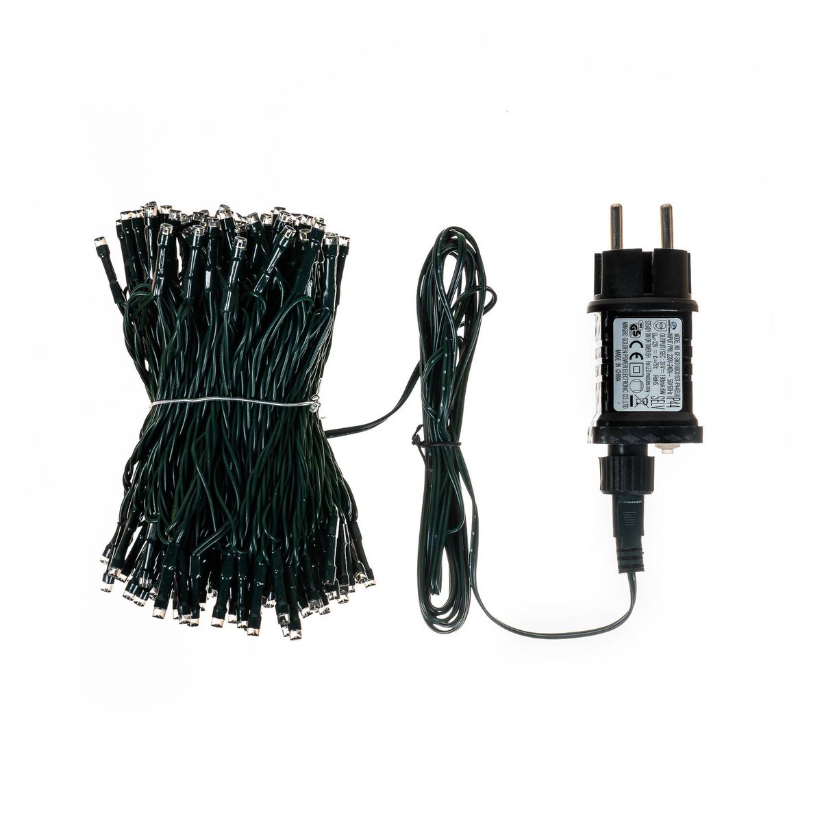 Guirlande lumineuse extérieure LED, Kaloyan noir, transparent, LINDBY