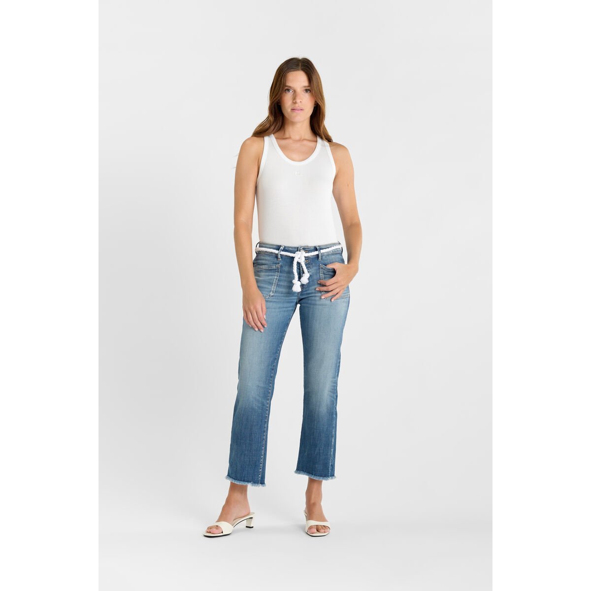 Jeans droite PRISKA, 7/8ème blue, LE TEMPS DES CERISES
