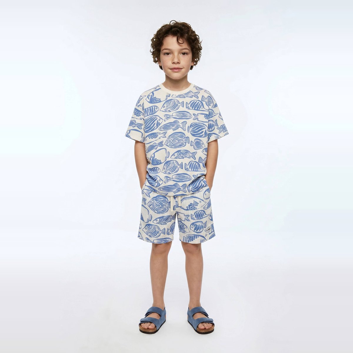 T-shirt manches courtes imprimé en coton BIO GOTS naturel, MONOPRIX