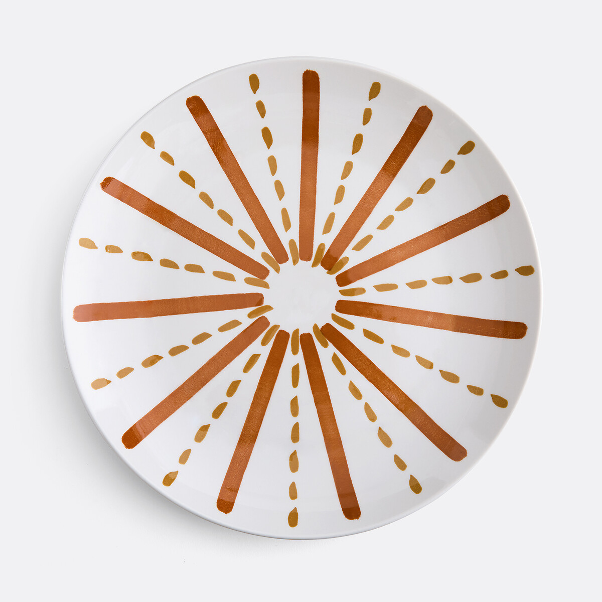 Set aus 4 flachen Tellern aus Steingut RIVERI orange/gelb, LA REDOUTE INTERIEURS