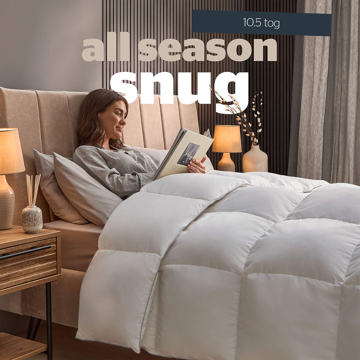 Goose Feather & Down Duvet - 10.5 Tog white, SILENTNIGHT