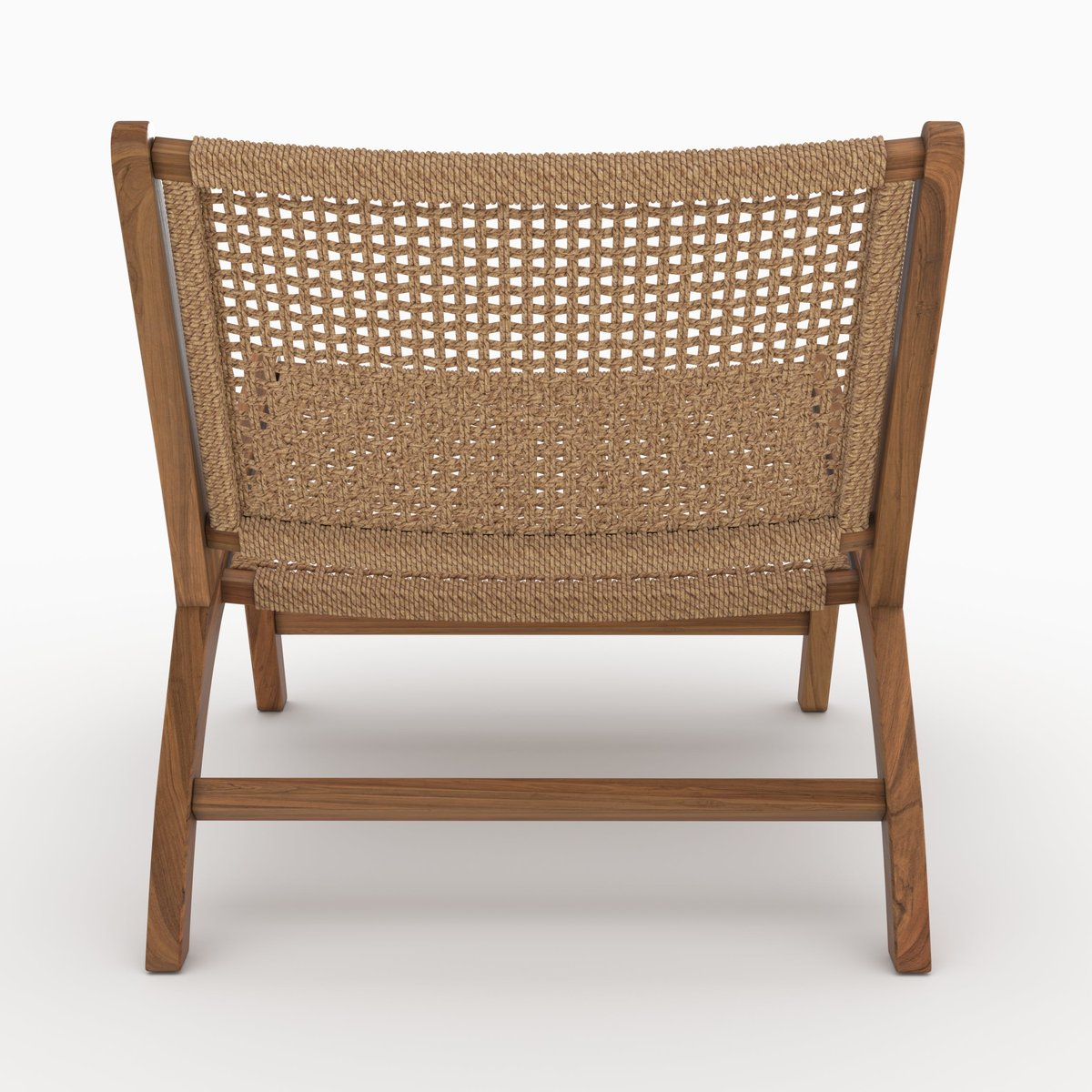 Fauteuil en bois de teck et tissage en loom synthétique - KILKA marron, MAISON PAVANE