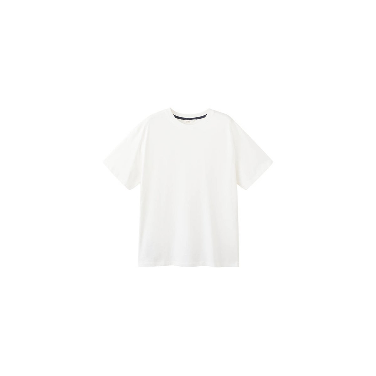 T-shirt basique en coton blanc cassé, MANGO TEEN